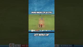 Dhoni finishes off in style shorts cricket cricketlover [upl. by Yelsha]