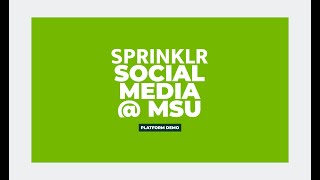 MSU Sprinklr Demo [upl. by Gibb]