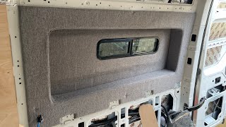 VW Crafter camper van build making trim ring finishing panels for the side podsflares [upl. by Kariv104]