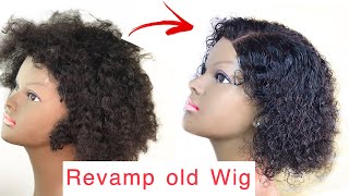 DIY How To Revamp Old Curly Wig  BRING YOUR OLD WIGS BACK TO LIFE [upl. by Begga]