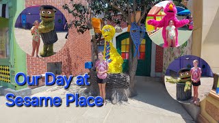 Our Day at Sesame Place  Sesame Street Character Meet amp Greet  Water Slide Fun  Day 44 [upl. by Arinay]