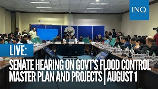 LIVE Senate holds hearing on government’s flood control master plan and projects  August 1 [upl. by Suirtemed]