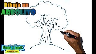 Cómo dibujar un árbol paso a paso  Tree drawing [upl. by Amata18]