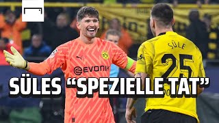 Kobel feiert Süle für MegaGrätsche gegen Mbappé  BVB  PSG 11 [upl. by Nomma]