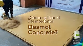 ¿Cómo aplicar el desmoldante en polvo Desmol Concrete [upl. by Thurmann]