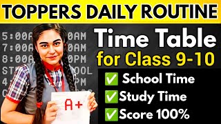 Toppers Daily Timetable for class 9 amp 10 Class🔥Master Plan to Study 30 Days before Exams TIMETABLE [upl. by Eux]