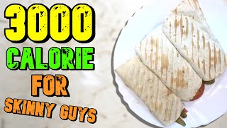 EASY 3000 Calorie Meal Plan To Gain Weight For Skinny Guys ONLY 3 MEALS [upl. by Ehcnalb]