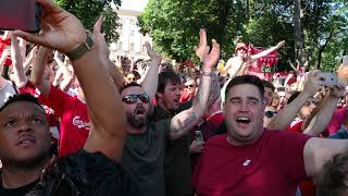 Allez Allez Allez  Liverpool fans at Shevchenkos ParkKyiv 260518 [upl. by Eilerua199]