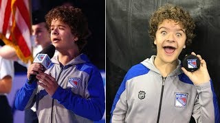 Gaten Matarazzo Singing The National Anthem [upl. by Gorman]