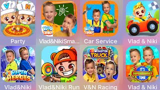 Vlad amp Niki Monster TruckSupermarketSuperheroesSmart GamesCooking Party Car GamesVlad Niki Run [upl. by Evelina]