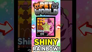 I HATCHED A SHINY RAINBOW PET WORLD shorts [upl. by Rovert]