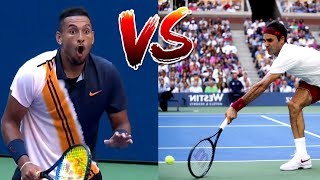 The Most Creative MatchUp in Tennis History Federer VS Kyrgios [upl. by Yllib472]