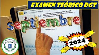 EXAMEN TEÓRICO DGT  SEPTIEMBRE 2024 [upl. by Eeleimaj]