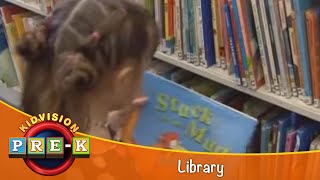 Library  Virtual Field Trip  KidVision PreK [upl. by Trout]