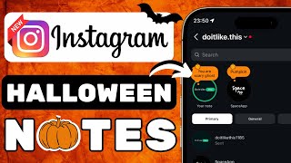 How To Get Halloween Instagram Notes NEW UPDATE [upl. by Beitch]