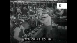 1930s Detroit car factory production lines manufacturing [upl. by Fenn70]