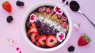 Creamy Acai Smoothie Bowl using Navitas Organics Acai Powder [upl. by Adnek]