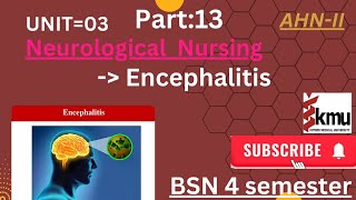 Encephalitis AHNll Unit03 part13 SMART concept of Encephalitis management [upl. by Nauq]