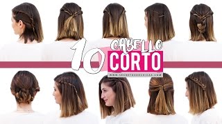 10 peinados fáciles para cabello corto o media melena  Patry Jordan [upl. by Airekahs]