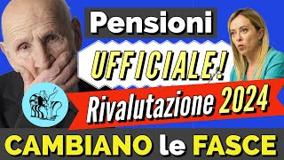 PENSIONI 👉 UFFICIALE❗️ NUOVE FASCE RIVALUTAZIONE 2024  Bozza legge di Bilancio 📑 ✅ [upl. by Buehler]