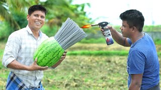 500 Sparklers Vs Watermelon  500 കമ്പിത്തിരി തണ്ണിമത്തനിൽ ഇട്ട് കത്തിച്ചപ്പോൾ [upl. by Ytirehc639]