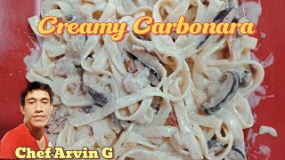 Creamy Carbonara chefarvin [upl. by Annaicul]