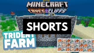 Minecraft Bedrock Easiest Trident Farm 118  Shorts [upl. by Anilatsyrc]