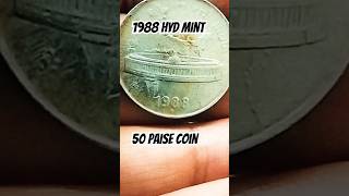 1988 Hyderabad Mint 50 Paise Coin trending short [upl. by Mcclenaghan774]