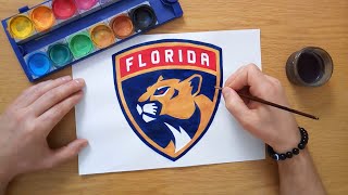 How to draw the Florida Panthers logo  NHL [upl. by Meer]