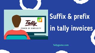 How to set prefix and suffix in invoices  Tally ERP9 Traning Videos [upl. by Alesig]