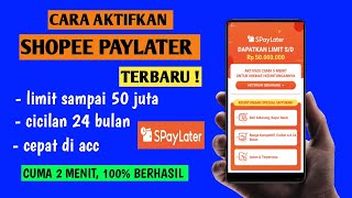 Cara Aktifkan Shopee Paylater  Aktifkan Shopee Paylater Terbaru [upl. by Shandy]