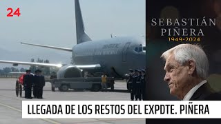 Emotivo momento la llegada de los restos del expresidente Sebastián Piñera  24 Horas TVN Chile [upl. by Bashee]