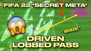 FIFA 22 META DRIVEN LOBBED THROUGH PASS TUTORIAL SECRET PASSING MOVE ⚠️ IT IS BROKEN [upl. by Eikram]