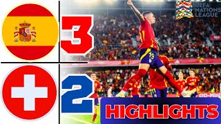 🔴🔥Spagna vs Svizzera 32 tutti i gol e gli highlights Lega delle Nazioni 2024 [upl. by Lilak]