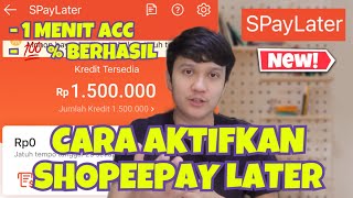 BEGINI CARA AKTIFKAN SHOPEEPAY LATER LANGSUNG ACC  DAFTAR SPAYLATER TERBARU LANGSUNG DISETUJUI 2023 [upl. by Tnarud849]