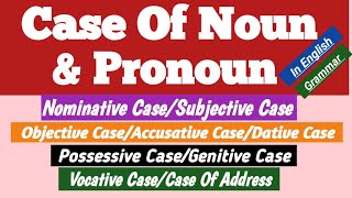 Kinds of Case कारक learnerschoice english [upl. by Nonnek382]