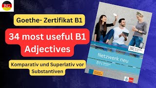 Komparativ und Superlativ vor Substantiven  important B1 adjectives [upl. by Hephzibah]