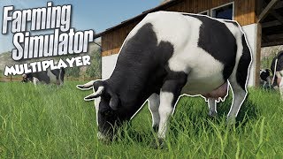 BAD FARMERS START DAIRY COW FARM  Farming Simulator 19 Multiplayer Gameplay [upl. by Remliw]