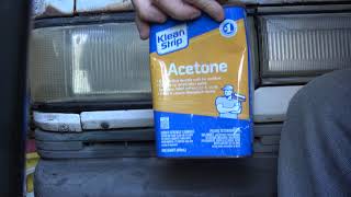 Acetone Does Clean Headlights 4k Video [upl. by Micki127]