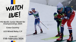 LIVE U23 FIS Nordic JWSC Championships 2024  Mixed Team Relay 4x5km CF [upl. by Hume648]