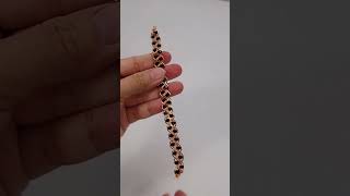 Making simple braid 3 wire bracelet  beautiful with flower clasp  beads jewelry shortsvideo [upl. by Cotsen581]