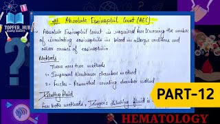 Absolute Eosinophil count in hindi  Eosinophils high in blood test means  AEC test in hindi [upl. by Aissela]