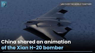 China shared an animation of the Xian H20 bomber [upl. by Goldston]