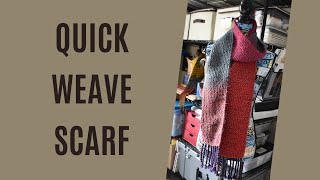 Weaving a Scarf on Rigid Heddle Loom  Quick Weave [upl. by Nairim239]