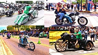 Leesburg Bikefest 2024 Motorcycles Harley Davidson Kawasaki bikers Bike Week [upl. by Alorac]