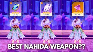 C0 Nahida BEST WEAPON Sacrificial vs Widsith vs Kagura  Genshin Impact [upl. by Karylin765]