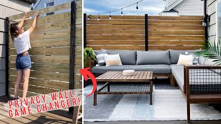 DIY DECK MAKEOVER  EASY PRIVACY WALL [upl. by Enilrad]