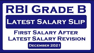 RBI Grade B Latest Salary December 2021 [upl. by Llemmart]