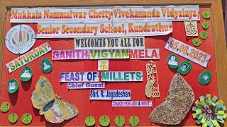 Mukkala Nammalwar Chetty Vivekananda Vidyalaya SchoolGANITH VIGYAN MELAFEAST OF MILLETSKundrathur [upl. by Sidman467]