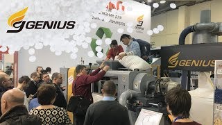 HDPE LDPE Plastic Recycling Machine interplastica 2018  GENIUS MACHINERY [upl. by Einatirb]